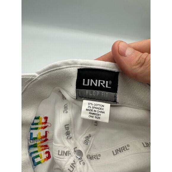 NWT UNRL White Rainbow Give 16 Hat Pride Collection Adjustable OSFM - Picture 5 of 5